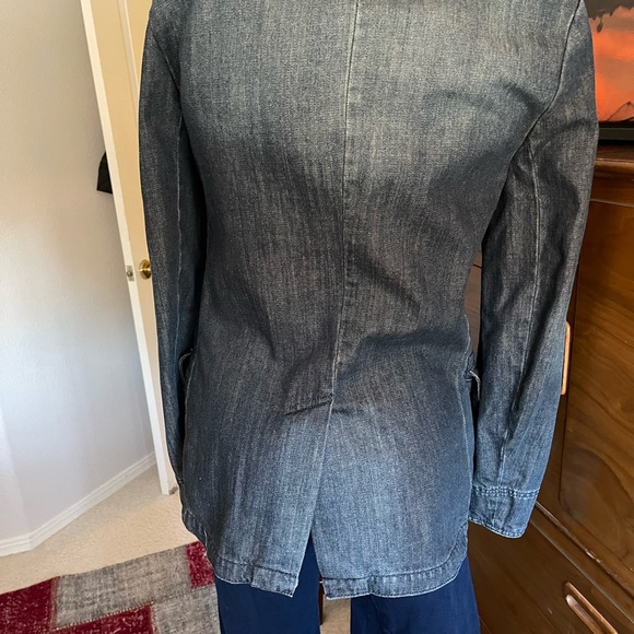 Marc Ecko Denim Jacket Pea Coat Style - Picture 4 of 11